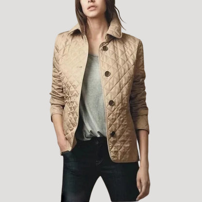 Women's Lightweight Padded Summer Jacket | Quilted Jacket | Women | Slim Fit Diamond Stitch | Steven & Levon