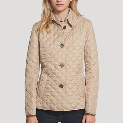 Women's Lightweight Padded Summer Jacket | Quilted Jacket | Women | Slim Fit Diamond Stitch | Steven & Levon