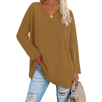 Women's Long Sleeve Shirt | Classic Modern Blouse | Lightweight Cotton Blend | Steven & Levon
