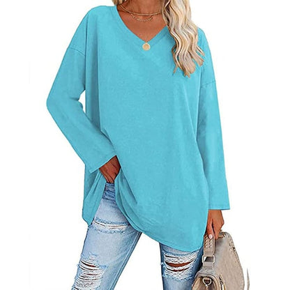 Women's Long Sleeve Shirt | Classic Modern Blouse | Lightweight Cotton Blend | Steven & Levon