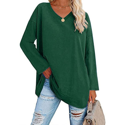 Women's Long Sleeve Shirt | Classic Modern Blouse | Lightweight Cotton Blend | Steven & Levon