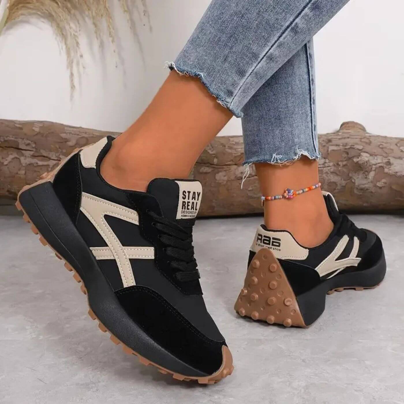 Women’s Non-Slip Sole Sneakers | Comfort Walking Shoes | Women | Breathable Lightweight Material | Slip-Resistant Sole | Steven & Levon