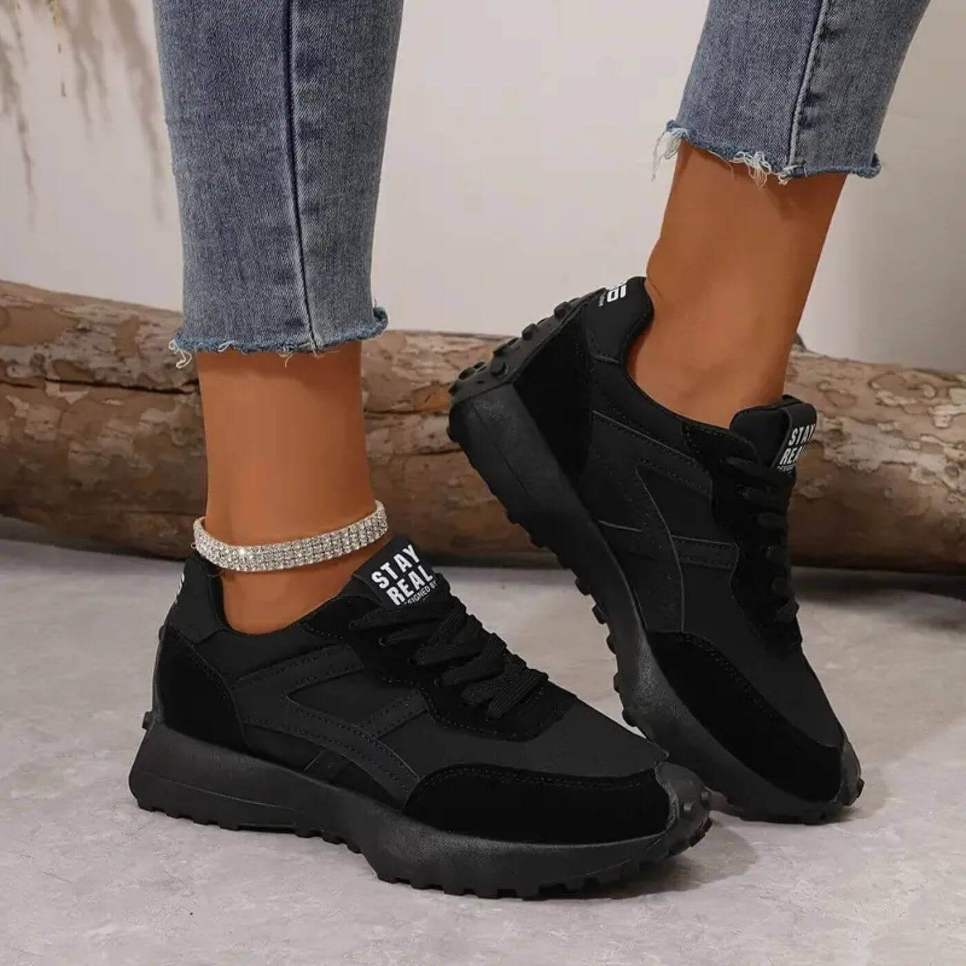 Women’s Non-Slip Sole Sneakers | Comfort Walking Shoes | Women | Breathable Lightweight Material | Slip-Resistant Sole | Steven & Levon