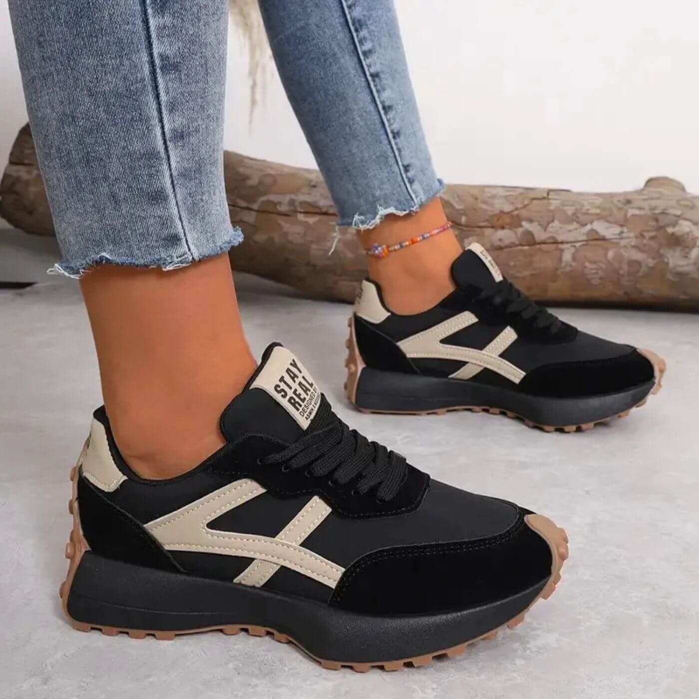 Women’s Non-Slip Sole Sneakers | Comfort Walking Shoes | Women | Breathable Lightweight Material | Slip-Resistant Sole | Steven & Levon