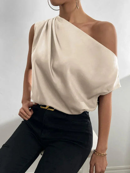 Women's Off-Shoulder Sleeve Top | Off Shoulder Top | Lightweight Fabric Blend | Batwing Sleeves Relaxed Fit | Steven & Levon