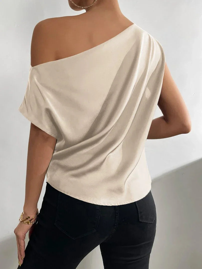 Women's Off-Shoulder Sleeve Top | Off Shoulder Top | Lightweight Fabric Blend | Batwing Sleeves Relaxed Fit | Steven & Levon