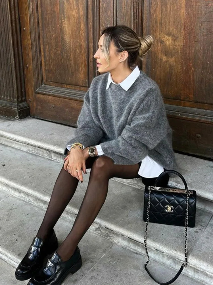 Women's Oversized Knitted Sweater | Soft Warm Casual Jumper | Relaxed Fit Winter Knitwear | Steven & Levon