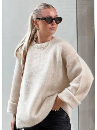 Women's Oversized Knitted Sweater | Soft Warm Casual Jumper | Relaxed Fit Winter Knitwear | Steven & Levon