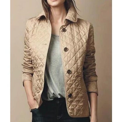 Women's Quilted Button-Up Jacket | Women | Premium Fabric | Lightweight Warm Autumn Winter Coat | Steven & Levon