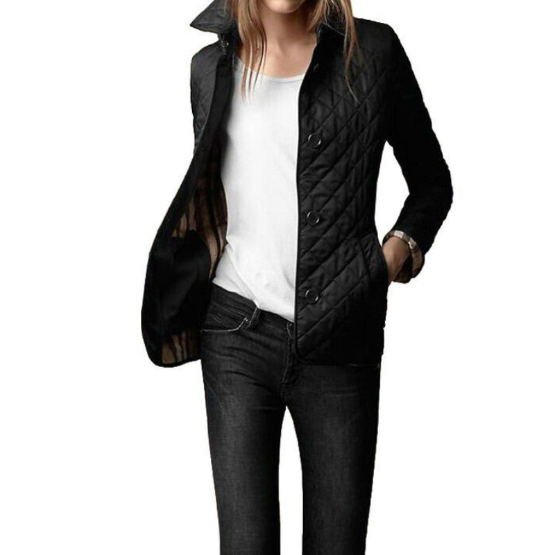 Women's Quilted Button-Up Jacket | Women | Premium Fabric | Lightweight Warm Autumn Winter Coat | Steven & Levon
