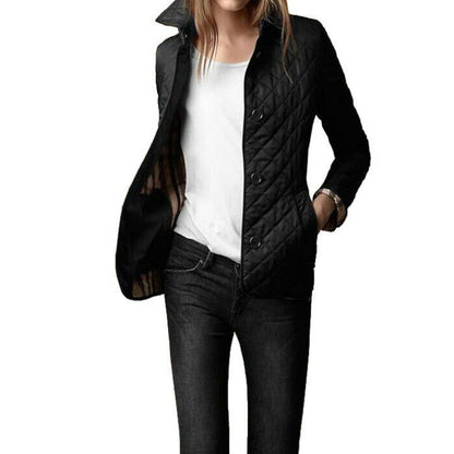 Women's Quilted Button-Up Jacket | Women | Premium Fabric | Lightweight Warm Autumn Winter Coat | Steven & Levon