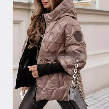 Women's Quilted Puffer Jacket | Warm Insulated Winter Coat | Lightweight Casual Outerwear | Steven & Levon