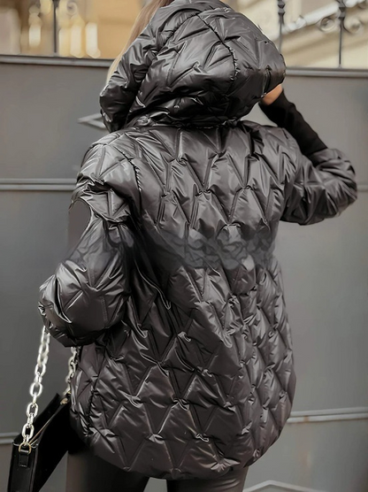 Women's Quilted Puffer Jacket | Warm Insulated Winter Coat | Lightweight Casual Outerwear | Steven & Levon