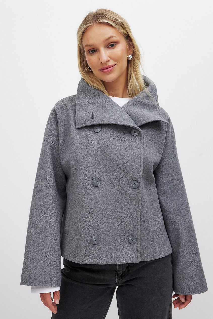 Women's Short Double Breasted Trench Coat | Women | Lightweight Fabric Blend | Cropped Outerwear | Steven & Levon
