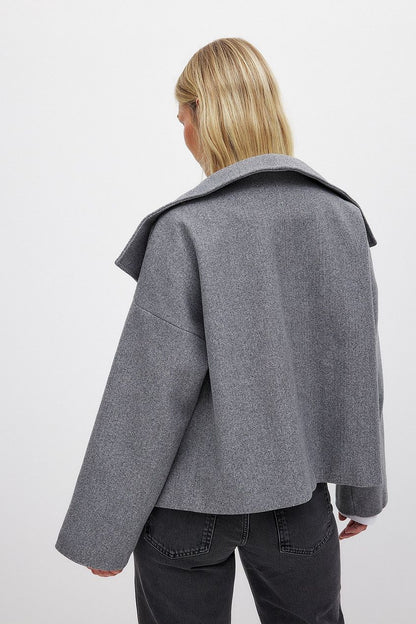 Women's Short Double Breasted Trench Coat | Women | Lightweight Fabric Blend | Cropped Outerwear | Steven & Levon