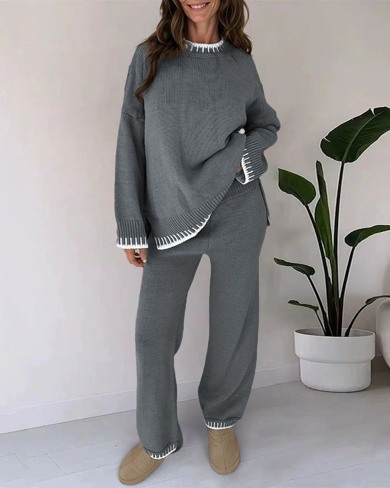 Women’s Soft Knitted Lounge Set | Women | Knitted Two Piece Co-Ord | Soft Comfortable Loungewear | Steven & Levon