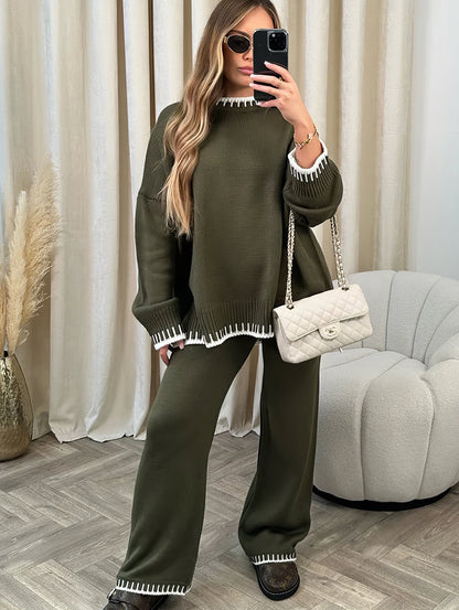 Women’s Soft Knitted Lounge Set | Women | Knitted Two Piece Co-Ord | Soft Comfortable Loungewear | Steven & Levon