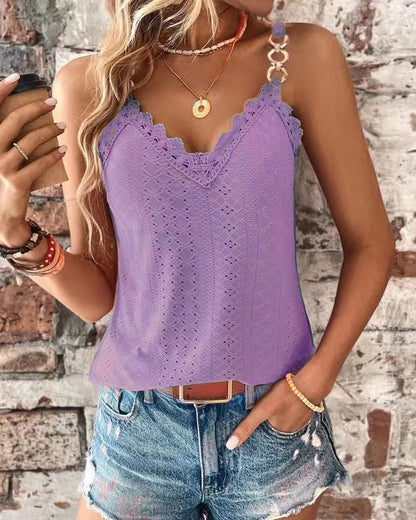 Women's Spaghetti Strap Summer Top | Tank Top | Lightweight Breathable Fabric | Sleeveless Casual Summer Cami | Steven & Levon