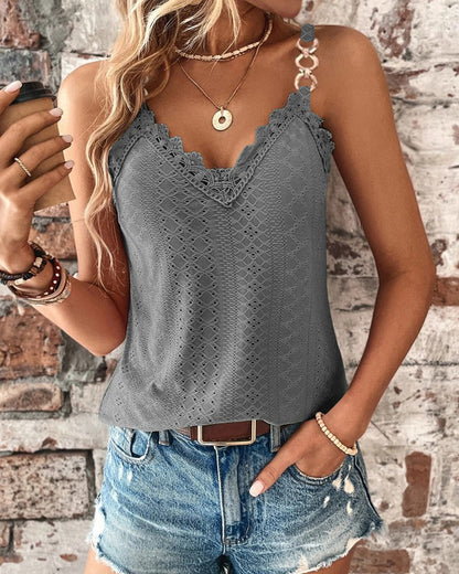 Women's Spaghetti Strap Summer Top | Tank Top | Lightweight Breathable Fabric | Sleeveless Casual Summer Cami | Steven & Levon