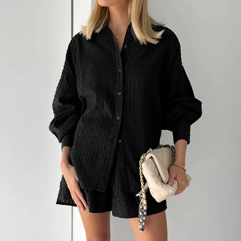 Sienna Structured Shirt & Shorts Co-Ord Set | Women | Relaxed Fit Two-Piece Outfit | Casual Summer Set | Steven & Levon