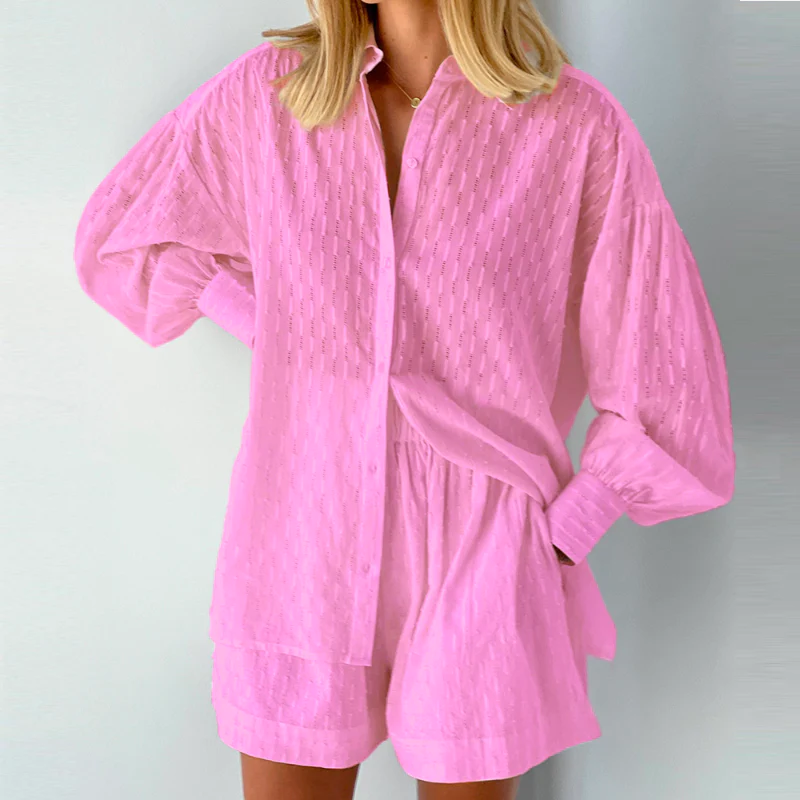 Sienna Structured Shirt & Shorts Co-Ord Set | Women | Relaxed Fit Two-Piece Outfit | Casual Summer Set | Steven & Levon