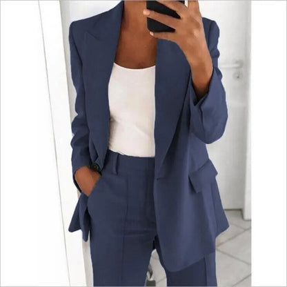 Women’s Tailored Blazer & Wide Leg Pants Set | Women | Soft Fabric | Office & Smart Casual Co-Ord | Steven & Levon