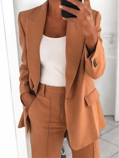 Women’s Tailored Blazer & Wide Leg Pants Set | Women | Soft Fabric | Office & Smart Casual Co-Ord | Steven & Levon