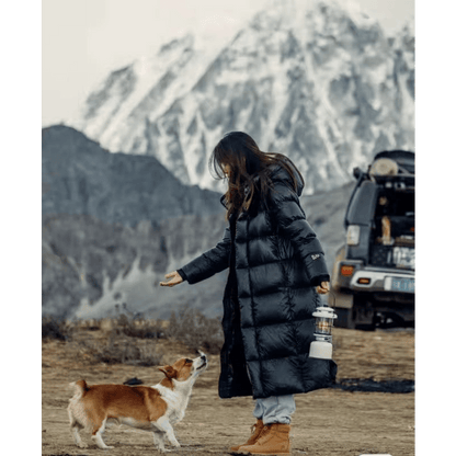 Women's Waterproof Down Puffer Jacket | Hooded Warm Winter Coat | Insulated Outdoor Wear | Steven & Levon