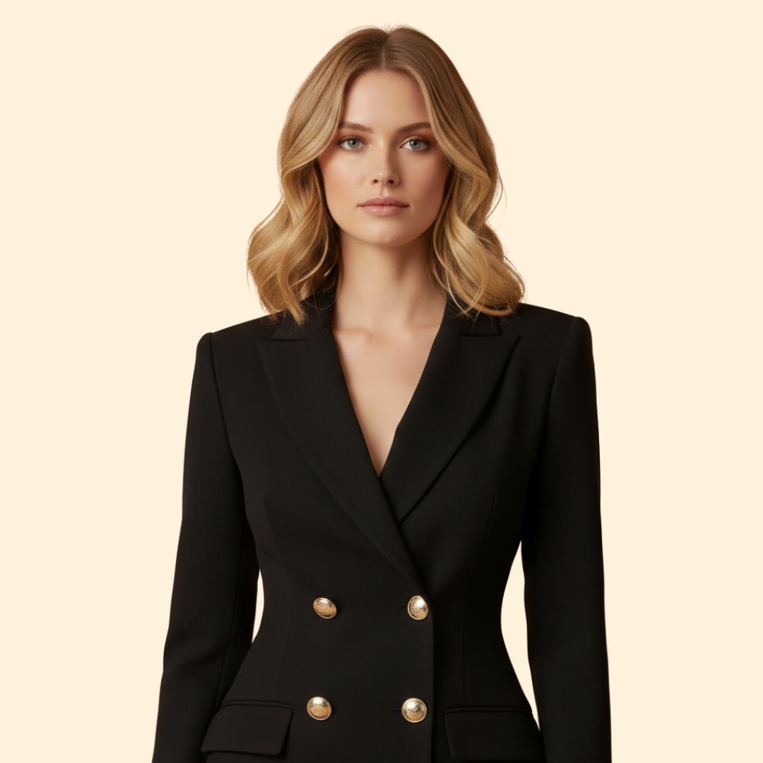Women's Fitted Blazer Dress | Tailored Mini Dress | Elegant Occasion Wear | Steven & Levon