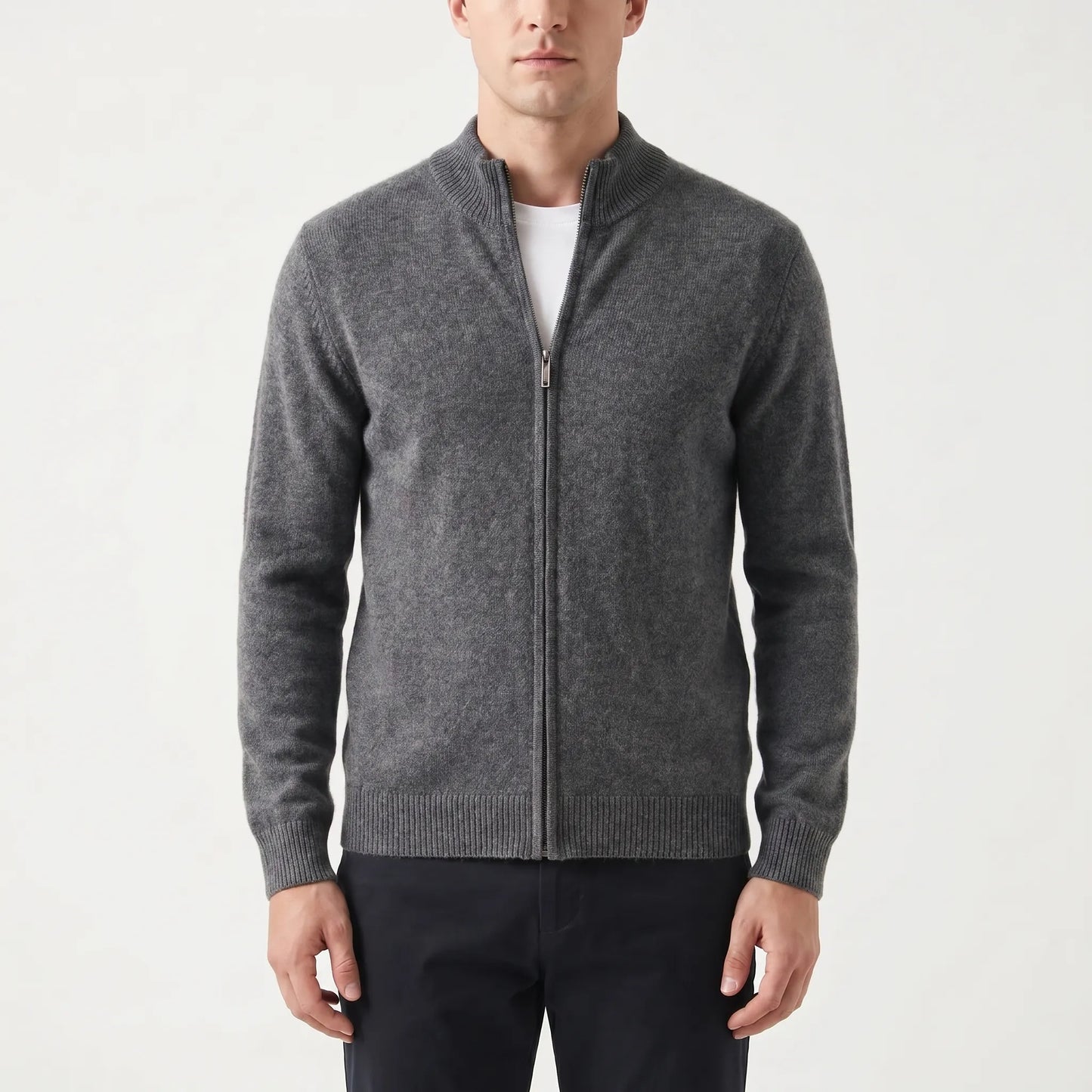 Woolven - Zip-Through Knitted Cardigan For Men  Layering In Cooler Weather