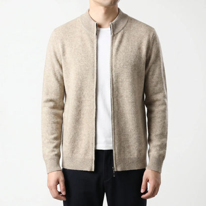 Woolven - Zip-Through Knitted Cardigan For Men  Layering In Cooler Weather