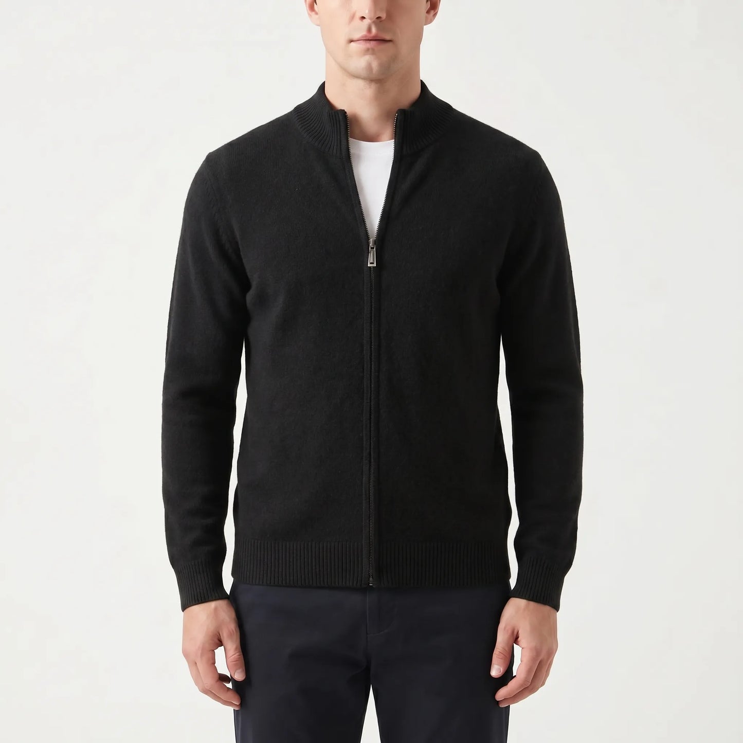 Woolven - Zip-Through Knitted Cardigan For Men  Layering In Cooler Weather