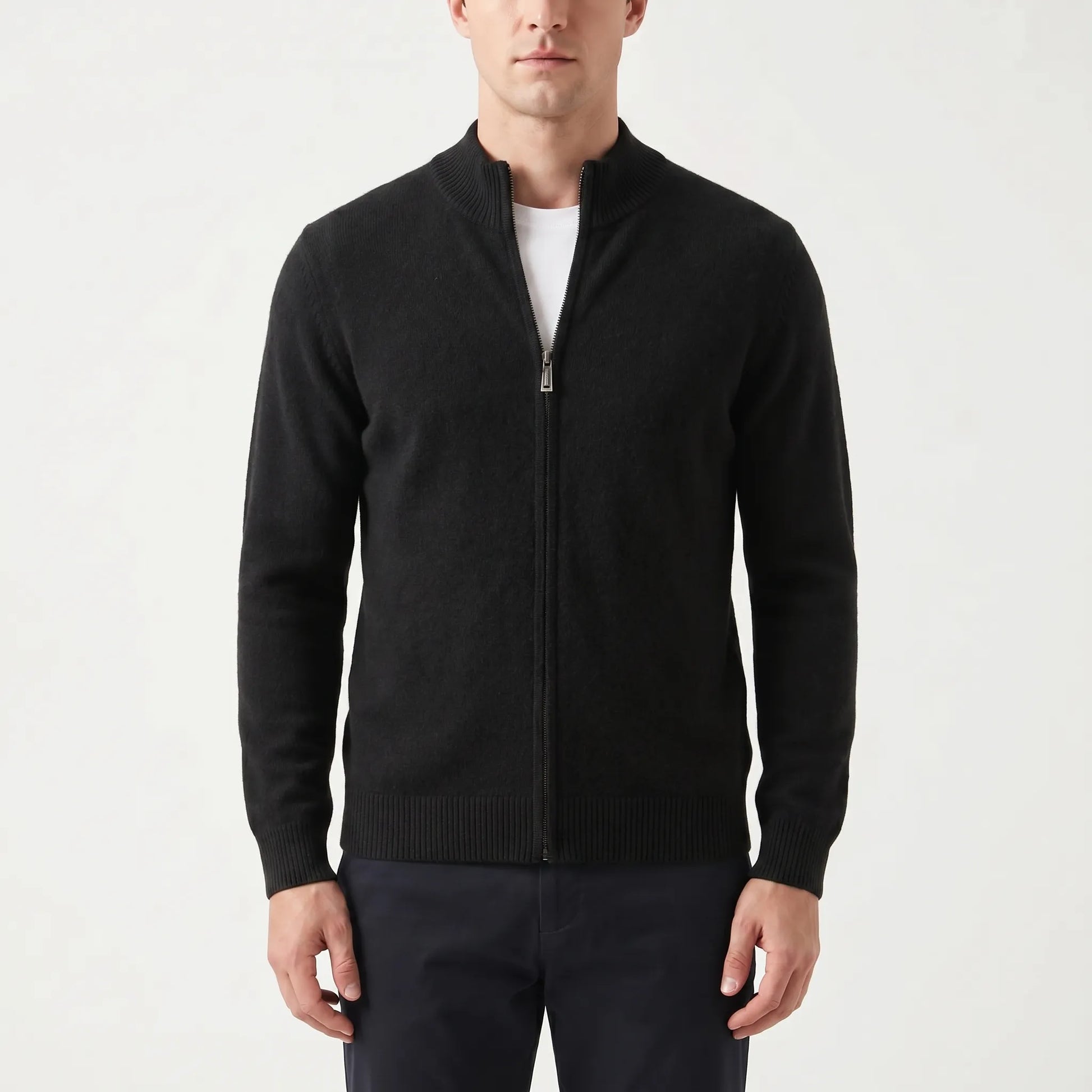 Woolven - Zip-Through Knitted Cardigan For Men  Layering In Cooler Weather