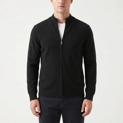Woolven - Zip-Through Knitted Cardigan For Men  Layering In Cooler Weather