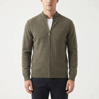 Woolven - Zip-Through Knitted Cardigan For Men  Layering In Cooler Weather