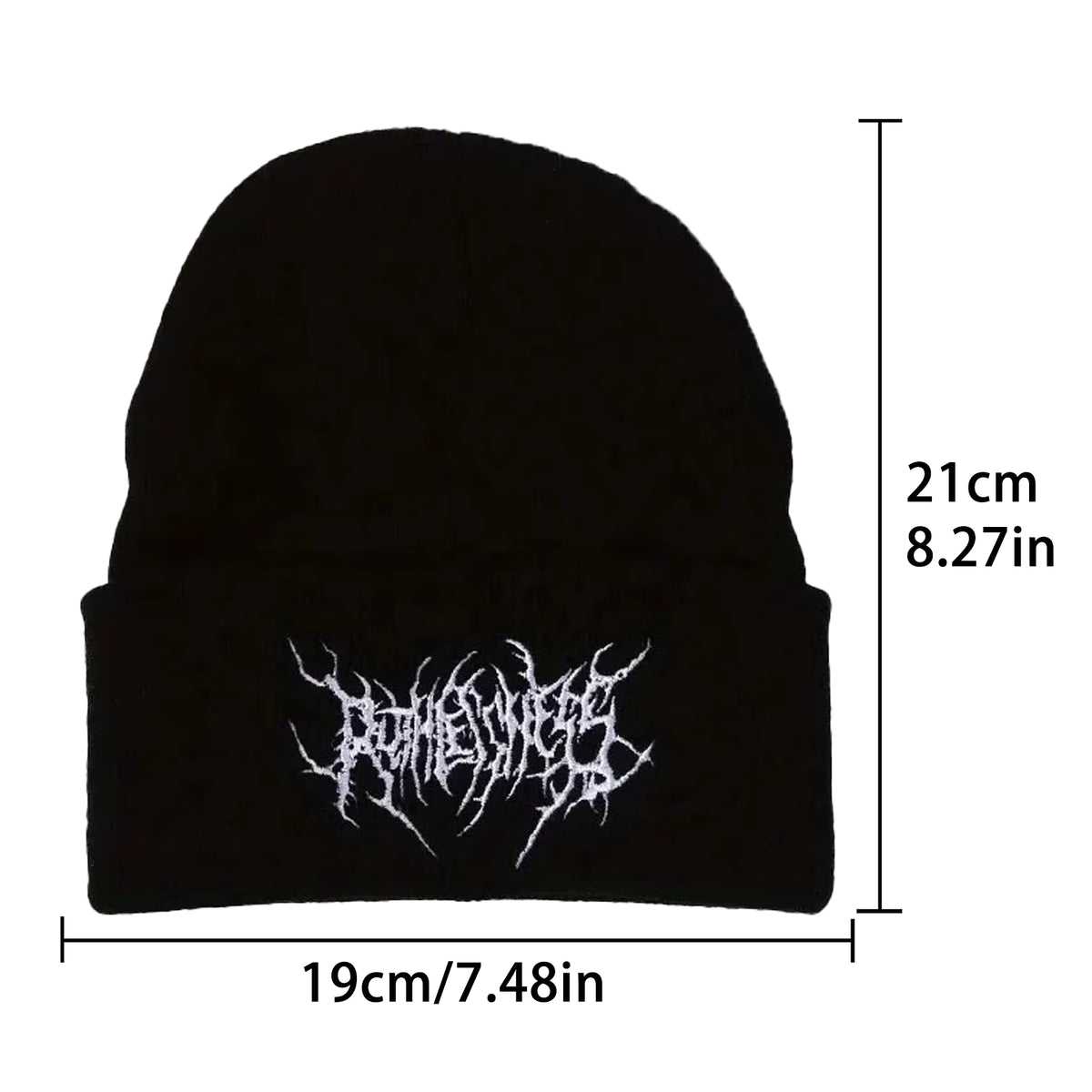 Knit Beanie | Unisex Warm Acrylic Winter Hat Gothic Punk Street Style | Steven & Levon