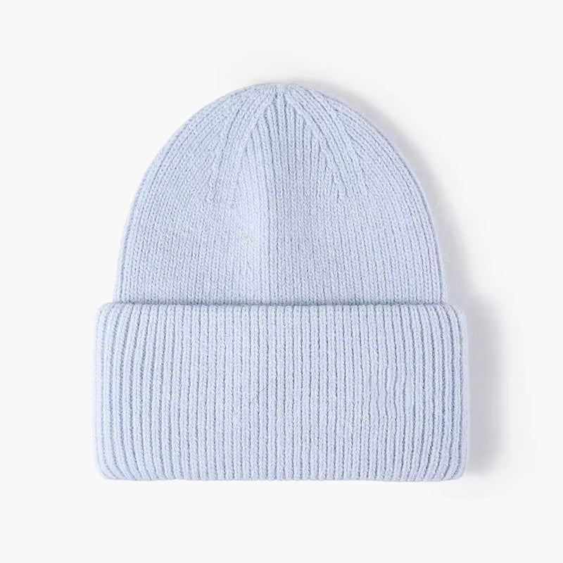 Rabbit Hair Hoodie | Women's Warm Knitted Winter Hat Solid Color Hood | Steven & Levon
