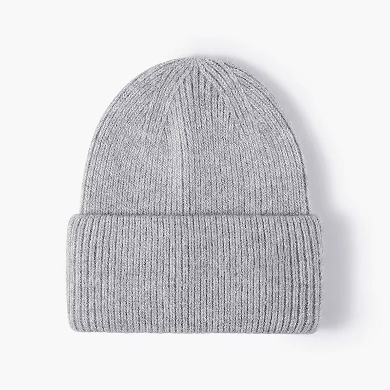 Rabbit Hair Hoodie | Women's Warm Knitted Winter Hat Solid Color Hood | Steven & Levon