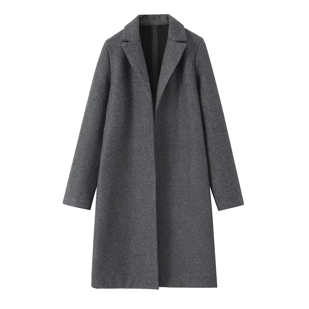 Wool Coat | Vintage V-Neck & Open Stitch Detail | Relaxed Fit | Steven & Levon