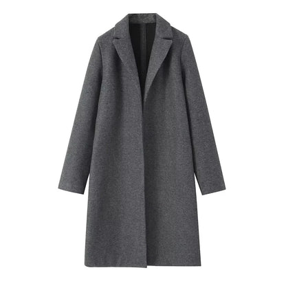 Wool Coat | Vintage V-Neck & Open Stitch Detail | Relaxed Fit | Steven & Levon