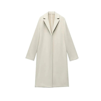 Wool Coat | Vintage V-Neck & Open Stitch Detail | Relaxed Fit | Steven & Levon
