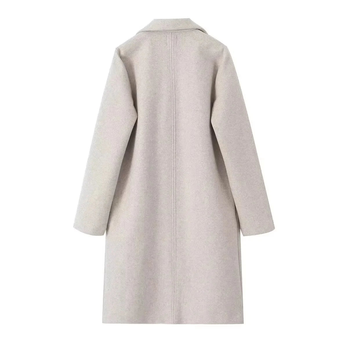 Wool Coat | Vintage V-Neck & Open Stitch Detail | Relaxed Fit | Steven & Levon