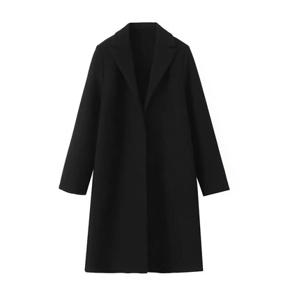 Wool Coat | Vintage V-Neck & Open Stitch Detail | Relaxed Fit | Steven & Levon