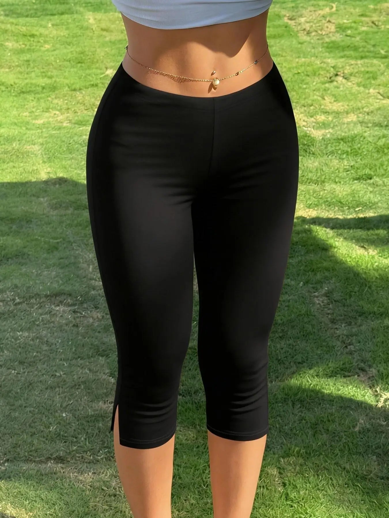 Wynne Capri Pants | Slim Fit | Side Slit Design | Women | Steven & Levon