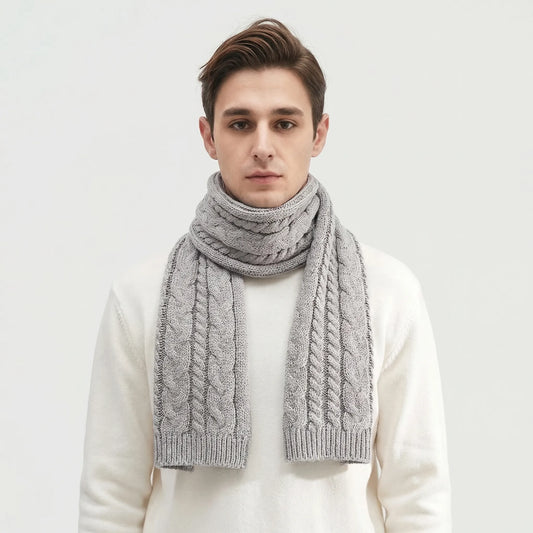 Wynturo - Cable-Knit Ring Scarf For All Genders  Neck And Face Warmth