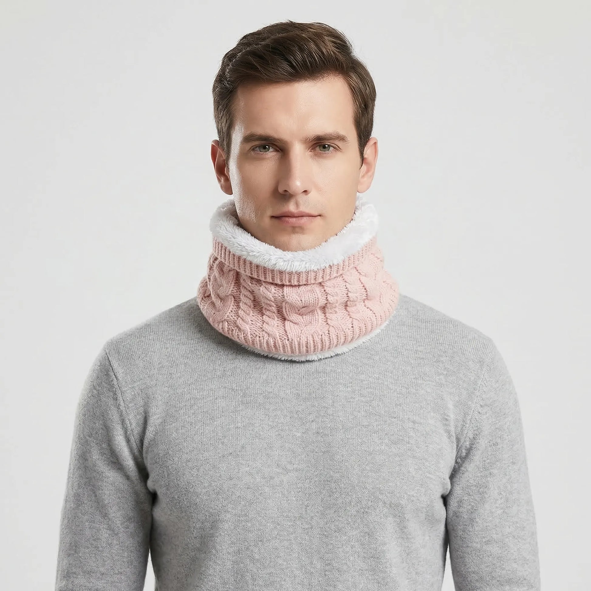Wynturo - Cable-Knit Ring Scarf For All Genders  Neck And Face Warmth