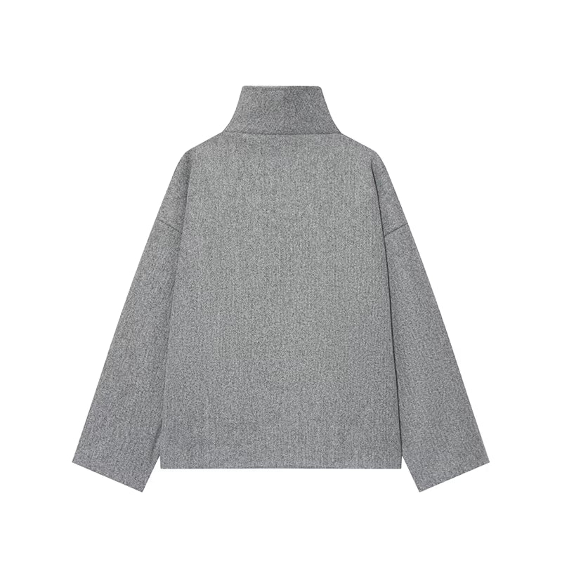 Women's Wool Coat | High Neck | Double Breasted | Loose Fit | Winter Outerwear | Steven & Levon