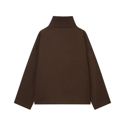 Women's Wool Coat | High Neck | Double Breasted | Loose Fit | Winter Outerwear | Steven & Levon