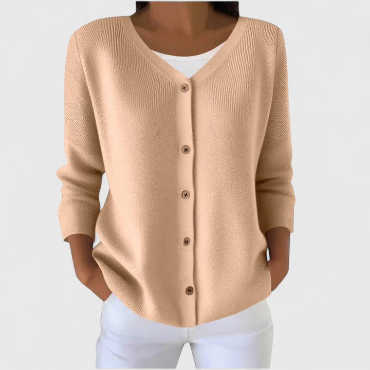 Elegant Knit Cardigan | Women | Button Front | Soft Knit | Everyday Layering | Steven & Levon