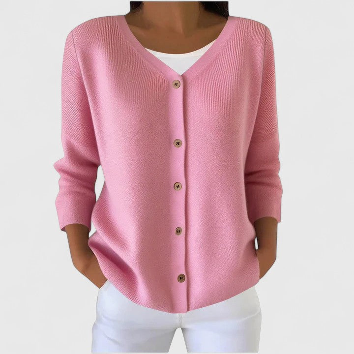 Elegant Knit Cardigan | Women | Button Front | Soft Knit | Everyday Layering | Steven & Levon
